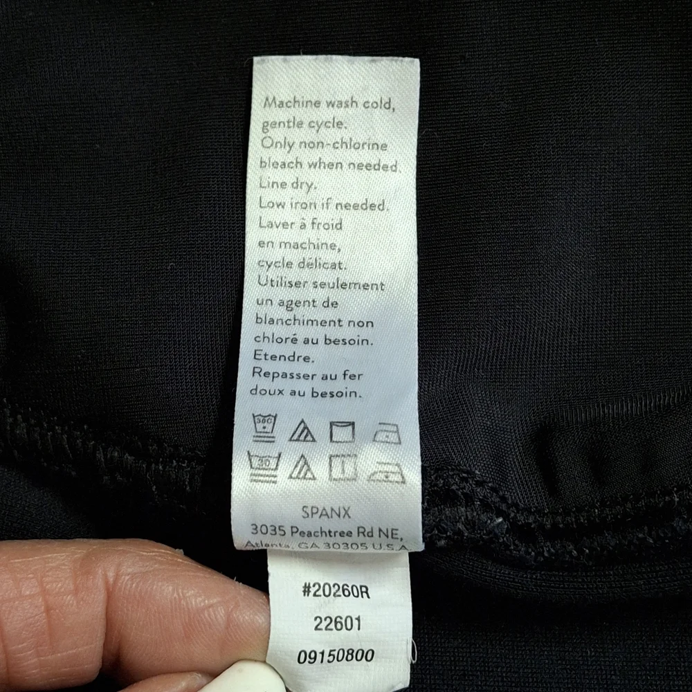 SPANX The Perfect Cropped Flare Black Ponte Pants 20260R   Women Size Large - Picture 16 of 16